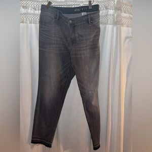 Grey Wash Jeggings w/ Distrssed Bottom